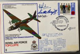 RAF Scottie Birgnell, Bob Frost and Bill Randle signed RAF Topcliffe 55th ann of the Formation of
