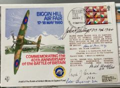 WW2 Battle of Britain Alan W Gear, Bill Hodds, John Keatings, Avis Hearn and Peter Ayerst signed