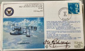 RAF Francis W Reichelderfer AB signed RAF FF2 60th ann of the First Crossing of the Atlantic by