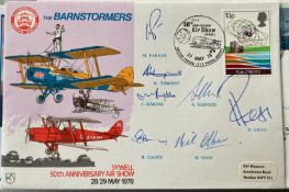 RAF The Barnstomers Full Team signed Sywell 50th ann Air Show 28/29 May 1978 RAF FDC. Signatures