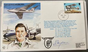 RAF Falkland's Sqn Ldr H.G. Hazelden DFC signed Sqn Ldr H.G. Hazelden DFC own cover flown on 30th