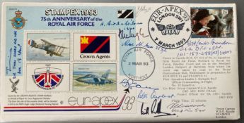 WW2 Battle of Britain JS(AC)72 75th ann of the RAF signed by 10 pilots. Autographed by Sir John