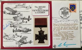 WW2 Col Patrick Porteous VC, R.A.B. Learoyd VC and Wg Cdr G Bunn MBE signed The Award of the