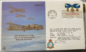 RAF Air Cmdre Ron Dick signed RAF B32 50th ann of the Start of the Design of the Boeing B 17