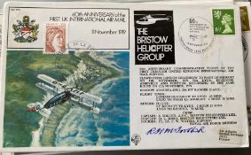 RAF Wg Cdr R.H. McIntosh DFC AFC signed RAF FF9 60th ann of the First UK International Air Mail 11