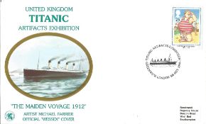 Titanic artifacts exhibition FDC. 4/10/94 Greenwich postmark.