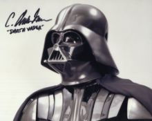 Star Wars Darth Vader colour 8x10 photo signed by actor C Andrew Nelson
