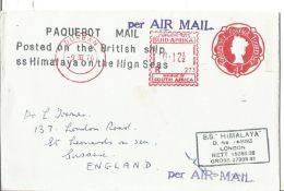 S S Himalaya paquebot cover.