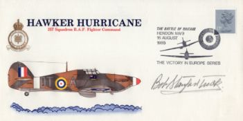 RAF Battle of Britain ace Bob Stanford-Tuck signed Hawker Hurricane cover