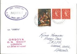 Orsova paquebot cover.