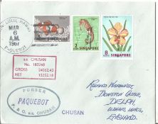 S S Chusan paquebot cover.