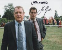Midsomer Murders cast signed colour 8x10 photo signed by John Nettles (Inspector Barnaby) and John