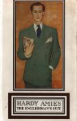 Hardy Amies signed The Englishman's suit hardback book. Dedicated.