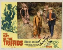 The Day of the Triffids colour 8x10 movie poster photo signed by child actress Janina Faye who