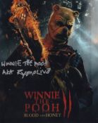 Winnie the Pooh II Blood and Honey cult horror movie colour 8x10 photo signed by actor Ryan Oliva