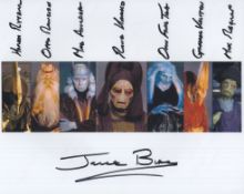 Star Wars 8x10 photo signed by actor Jerome Blake who has also signed the names of all of the many