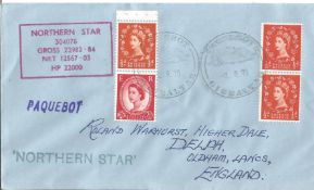 Northern star paquebot cover.