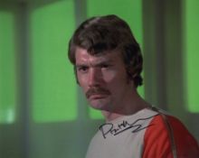 Space 1999 TB sci-fi series colour 8x10 scene photo signed by actor Prentis Hancock