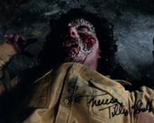 The Evil Dead horror movie colour 8x10 photo signed by actress Theresa Tilly as 'Sally'