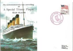 Special Titanic plaque FDC. 29/6/1991 NJ postmark.