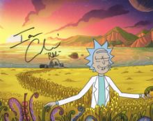 Rick & Morty animated TV series 8x10 photo signed by actor Ian Cardoni (Rick)