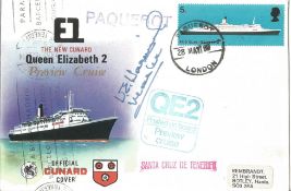 Cptn R Warwick signed Cunard cover.