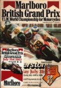 Multi-signed Marlboro British GP programme