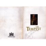 Derek Jacobi signed The Tempest programme. Signed on front cover.