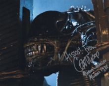 Aliens cult sci-fi movie colour 8x10 photo signed by Carl Toop who played the Alien Warrior!