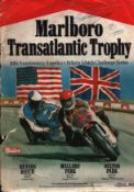 Barry Sheene and others signed Moto GP legends signed 10th anniv Marlboro transatlantic trophy
