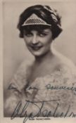Olga Tschechowa signed 6x4inch black and white postcard photo.
