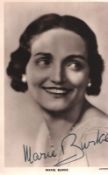 Marie Burke signed 6x4inch black and white postcard photo.