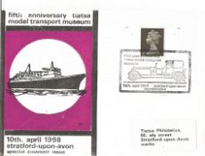 5th anniv Tiatsa model transport museum cover. 10/4/68 ,Stratford upon avon postmark.