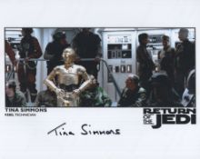 Star Wars Return of the Jedi colour 8x10 photo signed by rebel technician Tina Simmons