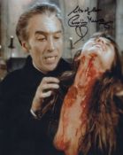 Dracula AD1972 hammer horror movie colour 8x10 scene photo signed by Caroline Munro