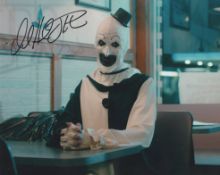 Terrifier horror movie scene colour 8x10 photo signed by actor David Howard Thornton as the iconic
