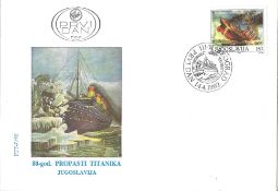 UNSIGNED Titanic FDC. 14/4/1992 PRVIDAN postmark.
