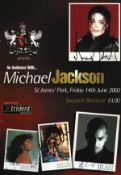 Michael Jackson signed souvenir brochure from June 2002, also includes Patti Boulaye, Uri Geller and