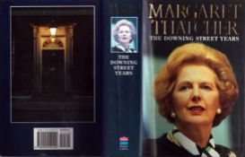 Margaret Thatcher signed The Downing Street Years hardback book.