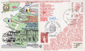 WW2 'Comete' Escape Line FDC signed by Comet line leader Andree de Jongh, codename 'Dedee'. Countess