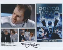 Doctor Who 'The Ambassadors of Death' story colour 8x10 photo signed by actor John Moreno as '