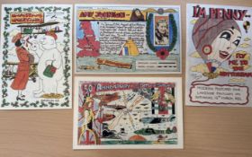 RAFLET Aviation Postcards, a small collection of Aviation related postcards, one signed to reverse