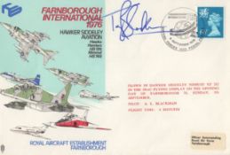 Vulcan Bomber chief test pilot Tony Blackmore signed 1976 Farnborough International Air Show cover