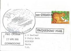 P&O Oriana paquebot cover.