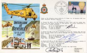 RAF Air Sea Rescue cover, actually flown on THREE rescues and signed by the crew of each flight/