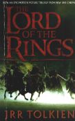 The Lord of the Rings by JRR Tolkien paperback book. Signed inside by Elijah Wood, Peter Jackson,