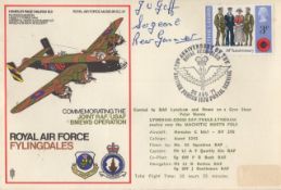 WW2 Halifax Bomber RAF Flyingdales cover signed by Sergeant J Goff, air gunner on the legendary