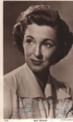 Kay Walsh signed 6x4inch black and white postcard photo.