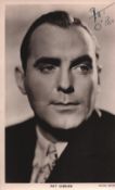 Pat O'Brien signed 6x4inch black and white postcard photo.#