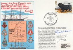 Falklands War commander of British Forces Major General Sir Jeremy Moore signed Navy cover
